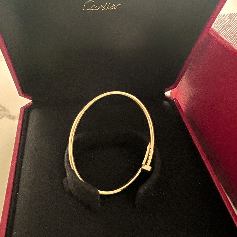 CARTIER- JUSTE UN CLOU BRACELET, SMALL MODEL, 18K YELLOW GOLD.. SIZE 16CM.